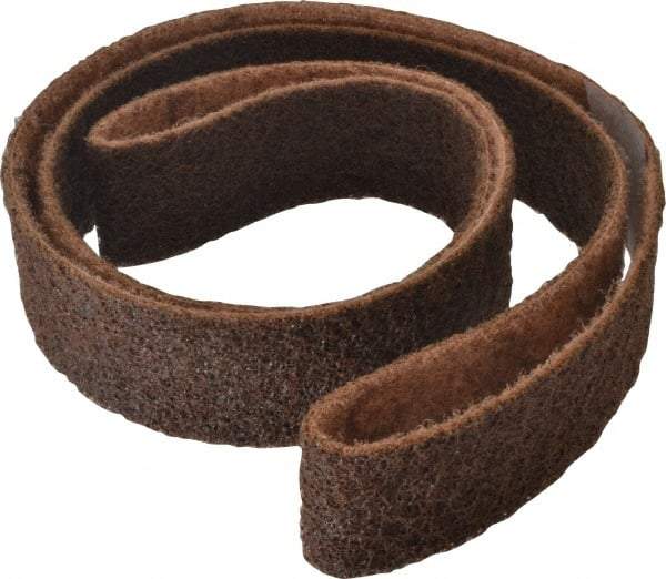 3M - 2" Wide x 72" OAL, Aluminum Oxide Abrasive Belt - Aluminum Oxide, Coarse, Nonwoven, Series SC-BS - Eagle Tool & Supply