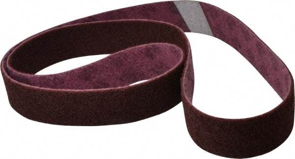 3M - 2" Wide x 72" OAL, Aluminum Oxide Abrasive Belt - Aluminum Oxide, Medium, Nonwoven, Series SC-BL - Eagle Tool & Supply