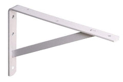 Knape & Vogt - 500 Lb Capacity, White Finish, L-Bracket - 22" Long, 14.2" High - Eagle Tool & Supply