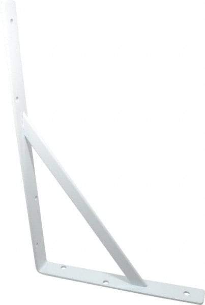 Knape & Vogt - 1,000 Lb Capacity, White Finish, L-Bracket - 16" Long, 10" High - Eagle Tool & Supply