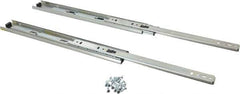Knape & Vogt - 14" Slide Length, 14" Travel Length, Steel Precision Drawer Slide - 1/2" Wide, 1-13/16" High, 100 Lb Capacity at Full Extension, Chrome Finish - Eagle Tool & Supply