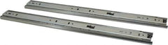 Knape & Vogt - 18" Slide Length, 18" Travel Length, Steel Precision Drawer Slide - 1/2" Wide, 1-13/16" High, 100 Lb Capacity at Full Extension, Chrome Finish - Eagle Tool & Supply