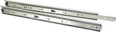 Knape & Vogt - 20" Slide Length, 20" Travel Length, Steel Precision Drawer Slide - 1/2" Wide, 1-13/16" High, 100 Lb Capacity at Full Extension, Chrome Finish - Eagle Tool & Supply