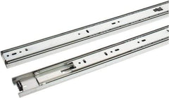 Knape & Vogt - 24" Slide Length, 24" Travel Length, Steel Precision Drawer Slide - 1/2" Wide, 1-13/16" High, 100 Lb Capacity at Full Extension, Chrome Finish - Eagle Tool & Supply