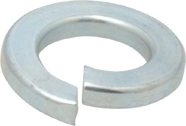 Value Collection - 1/2", 1/8" Thick Split Lock Washer - Grade 2 Steel, Zinc-Plated Finish, 0.502" Min ID, 0.512" Max ID, 0.779" Min OD, 0.869" Max OD - Eagle Tool & Supply