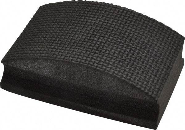 AMPLEX - Fine Grade, 120 Grit, Diamond Hand Pad - Black, 2-1/8" Wide x 3-1/2" Long x 1-1/2" Thick, Coated - Eagle Tool & Supply