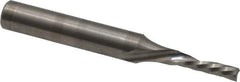 Onsrud - 1/8" Cutting Diam x 1/2" Length of Cut, 1 Flute, Downcut Spiral Router Bit - Uncoated, Right Hand Cut, Solid Carbide, 2" OAL x 1/4" Shank Diam, Single Edge, 21° Helix Angle - Eagle Tool & Supply