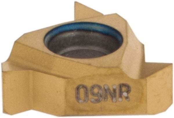 Seco - 09NR Internal Right Hand 48-16 Partial Profile 60° Laydown Threading Insert - Grade CP500, TiAlN/TiN Coated Carbide - Eagle Tool & Supply
