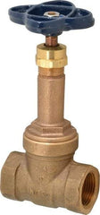 NIBCO - 3/4" Pipe, Class 125, Threaded Bronze Solid Wedge Rising Stem Gate Valve - 200 WOG, 125 WSP, Union Bonnet - Eagle Tool & Supply