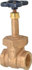 NIBCO - 1-1/4" Pipe, Class 150, Threaded Bronze Solid Wedge Rising Stem Gate Valve - 300 WOG, 150 WSP, Bolted Bonnet - Eagle Tool & Supply