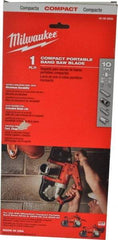 Milwaukee Tool - 2' 11-3/8" Long x 0.02" Thick, 10 Teeth per Inch, Portable Band Saw Blade - Bi-Metal Blade, High Speed Steel Teeth, Toothed Edge - Eagle Tool & Supply