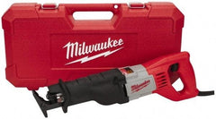 Milwaukee Tool - 3,000 Strokes per Minute, 3/4 Inch Stroke Length, Electric Reciprocating Saw - 120 Volts, 12 Amps - Eagle Tool & Supply