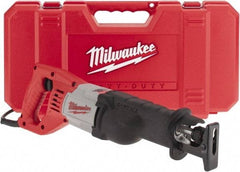 Milwaukee Tool - 3,000 Strokes per Minute, 1-1/8 Inch Stroke Length, Electric Reciprocating Saw - 120 Volts, 12 Amps - Eagle Tool & Supply