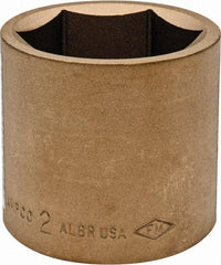 Ampco - 2", 3/4" Drive, Standard Hand Socket - 6 Points, 2-9/16" OAL, Aluminum Bronze - Eagle Tool & Supply