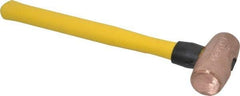 American Hammer - 3 Lb Head Nonsparking Mallet - 14-1/2" OAL, 13" Long Fiberglass Handle - Eagle Tool & Supply