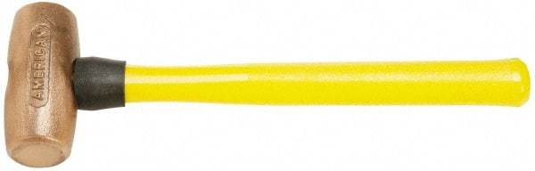 American Hammer - 4 Lb Head Nonsparking Mallet - 14-1/2" OAL, 13" Long Fiberglass Handle - Eagle Tool & Supply