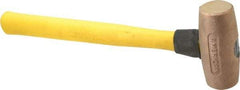 American Hammer - 4 Lb Head Nonsparking Mallet - 14-1/2" OAL, 13" Long Fiberglass Handle - Eagle Tool & Supply