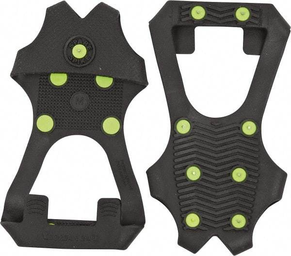 Winter Walking - Size 14, (Women's Size 12) Overboot Cleat - Steel Studs Traction, Black - Eagle Tool & Supply