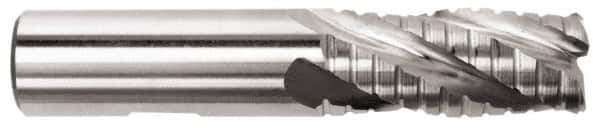Hertel - 3/4" Diam, 2-1/2" LOC, 4 Flute Cobalt Roughing & Finishing Square End Mill - Uncoated, 4-5/8" OAL, 3/4" Shank Diam, Straight Shank, Non-Centercutting - Eagle Tool & Supply
