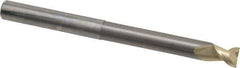 Accupro - 1/2", 5/8" LOC, 1/2" Shank Diam, 6" OAL, 2 Flute, Solid Carbide Square End Mill - Single End, ZrN Finish, Spiral Flute, 45° Helix, Centercutting, Right Hand Cut, Right Hand Flute - Eagle Tool & Supply