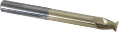 Accupro - 5/8", 3/4" LOC, 5/8" Shank Diam, 6" OAL, 2 Flute, Solid Carbide Square End Mill - Single End, ZrN Finish, Spiral Flute, 45° Helix, Centercutting, Right Hand Cut, Right Hand Flute - Eagle Tool & Supply
