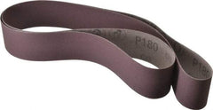 3M - 2" Wide x 60" OAL, 180 Grit, Aluminum Oxide Abrasive Belt - Aluminum Oxide, Very Fine, Coated, X Weighted Cloth Backing, Series 341D - Eagle Tool & Supply