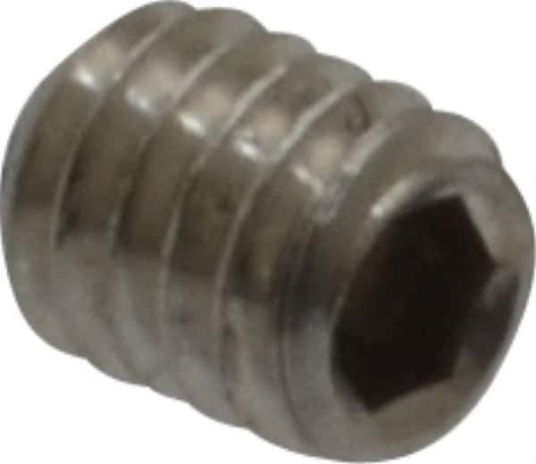 Value Collection - M2.5x0.45 Metric Coarse, 3mm OAL, Cup Point Set Screw - Grade 18-8 & Austenitic A2 Stainless Steel, 1.3mm Key - Eagle Tool & Supply