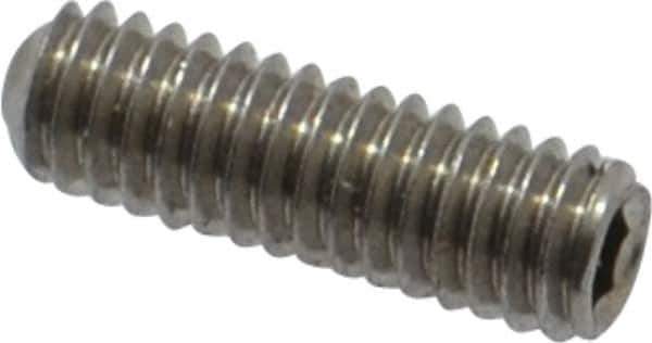 Value Collection - M2.5x0.45 Metric Coarse, 8mm OAL, Cup Point Set Screw - Grade 18-8 & Austenitic A2 Stainless Steel, 1.3mm Key - Eagle Tool & Supply