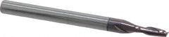 Accupro - 5/64", 1/4" LOC, 1/8" Shank Diam, 1-1/2" OAL, 2 Flute, Solid Carbide Square End Mill - Single End, AlTiN Finish, Spiral Flute, 30° Helix, Centercutting, Right Hand Cut, Right Hand Flute - Eagle Tool & Supply