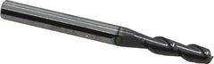 Accupro - 11/64", 5/8" LOC, 3/16" Shank Diam, 2" OAL, 2 Flute, Solid Carbide Square End Mill - Single End, AlTiN Finish, Spiral Flute, 40° Helix, Centercutting, Right Hand Cut, Right Hand Flute - Eagle Tool & Supply