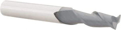 Accupro - 9/32", 3/4" LOC, 5/16" Shank Diam, 2-1/2" OAL, 2 Flute, Solid Carbide Square End Mill - Single End, AlTiN Finish, Spiral Flute, 40° Helix, Centercutting, Right Hand Cut, Right Hand Flute - Eagle Tool & Supply