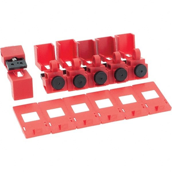 Brady - Pack of (6), Single-Pole Circuit Breaker Lockouts - Eagle Tool & Supply