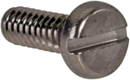 Value Collection - M1.6x0.35 Metric Coarse, 5mm Length Under Head Slotted Drive Machine Screw - Pan Head, Grade 18-8 & A2 Stainless Steel, Uncoated, Without Washer - Eagle Tool & Supply