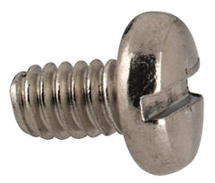 Value Collection - M2x0.40 Metric Coarse, 3mm Length Under Head Slotted Drive Machine Screw - Pan Head, Grade 18-8 & A2 Stainless Steel, Uncoated, Without Washer - Eagle Tool & Supply