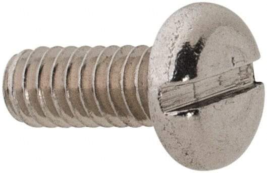 Value Collection - M2x0.40 Metric Coarse, 5mm Length Under Head Slotted Drive Machine Screw - Pan Head, Grade 18-8 & A2 Stainless Steel, Uncoated, Without Washer - Eagle Tool & Supply