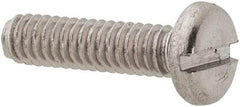 Value Collection - M2x0.40 Metric Coarse, 8mm Length Under Head Slotted Drive Machine Screw - Pan Head, Grade 18-8 & A2 Stainless Steel, Uncoated, Without Washer - Eagle Tool & Supply