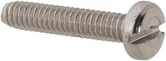 Value Collection - M2x0.40 Metric Coarse, 10mm Length Under Head Slotted Drive Machine Screw - Pan Head, Grade 18-8 & A2 Stainless Steel, Uncoated, Without Washer - Eagle Tool & Supply