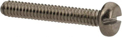 Value Collection - M2x0.40 Metric Coarse, 12mm Length Under Head Slotted Drive Machine Screw - Pan Head, Grade 18-8 & A2 Stainless Steel, Uncoated, Without Washer - Eagle Tool & Supply