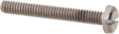 Value Collection - M2x0.40 Metric Coarse, 16mm Length Under Head Slotted Drive Machine Screw - Pan Head, Grade 18-8 & A2 Stainless Steel, Uncoated, Without Washer - Eagle Tool & Supply
