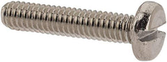 Value Collection - M2.5x0.45 Metric Coarse, 12mm Length Under Head Slotted Drive Machine Screw - Pan Head, Grade 18-8 & A2 Stainless Steel, Uncoated, Without Washer - Eagle Tool & Supply