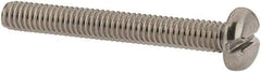 Value Collection - M2.5x0.45 Metric Coarse, 20mm Length Under Head Slotted Drive Machine Screw - Pan Head, Grade 18-8 & A2 Stainless Steel, Uncoated, Without Washer - Eagle Tool & Supply