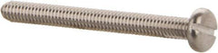 Value Collection - M2.5x0.45 Metric Coarse, 25mm Length Under Head Slotted Drive Machine Screw - Pan Head, Grade 18-8 & A2 Stainless Steel, Uncoated, Without Washer - Eagle Tool & Supply