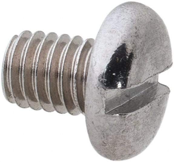 Value Collection - M3x0.50 Metric Coarse, 4mm Length Under Head Slotted Drive Machine Screw - Pan Head, Grade 18-8 & A2 Stainless Steel, Uncoated, Without Washer - Eagle Tool & Supply
