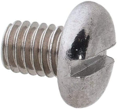 Value Collection - M3x0.50 Metric Coarse, 4mm Length Under Head Slotted Drive Machine Screw - Pan Head, Grade 18-8 & A2 Stainless Steel, Uncoated, Without Washer - Eagle Tool & Supply