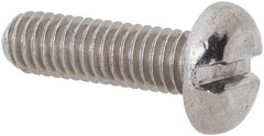 Value Collection - M3x0.50 Metric Coarse, 10mm Length Under Head Slotted Drive Machine Screw - Pan Head, Grade 18-8 & A2 Stainless Steel, Uncoated, Without Washer - Eagle Tool & Supply