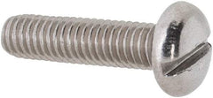 Value Collection - M3x0.50 Metric Coarse, 12mm Length Under Head Slotted Drive Machine Screw - Pan Head, Grade 18-8 & A2 Stainless Steel, Uncoated, Without Washer - Eagle Tool & Supply