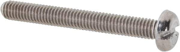Value Collection - M3x0.50 Metric Coarse, 25mm Length Under Head Slotted Drive Machine Screw - Pan Head, Grade 18-8 & A2 Stainless Steel, Uncoated, Without Washer - Eagle Tool & Supply
