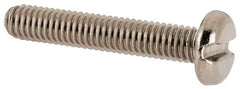 Value Collection - M3.5x0.60 Metric Coarse, 20mm Length Under Head Slotted Drive Machine Screw - Pan Head, Grade 18-8 & A2 Stainless Steel, Uncoated, Without Washer - Eagle Tool & Supply