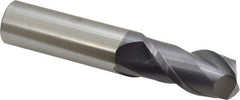 Accupro - 3/4", 1-1/2" LOC, 3/4" Shank Diam, 4" OAL, 2 Flute, Solid Carbide Square End Mill - Single End, AlTiN Finish, Spiral Flute, 40° Helix, Centercutting, Right Hand Cut, Right Hand Flute - Eagle Tool & Supply