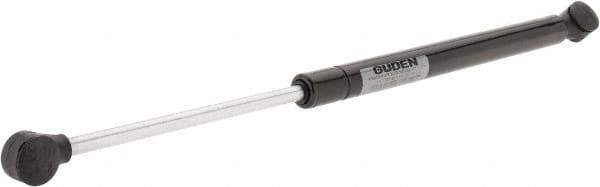 Value Collection - 0.32" Rod Diam, 0.75" Tube Diam, 45 Lb Capacity, Gas Spring - 15.25" Extended Length, 5" Stroke Length, Plastic Ball Socket, Black Nitride Piston - Eagle Tool & Supply